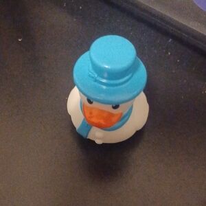 Blue and White Rubber Duck Toy